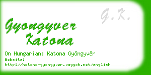 gyongyver katona business card